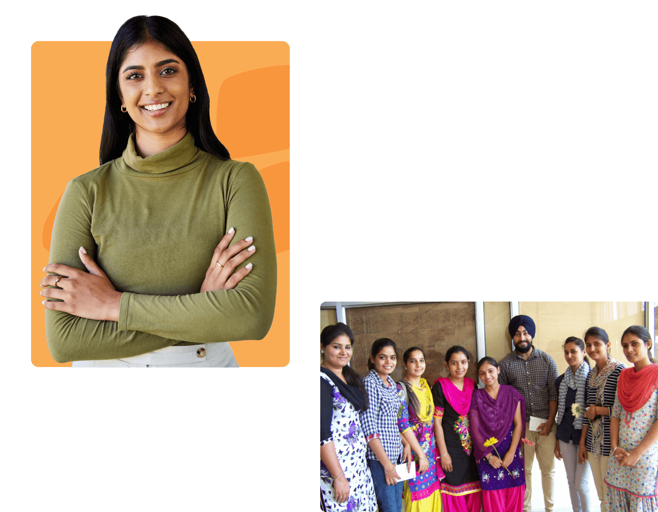 Two photographs of SHDF members together